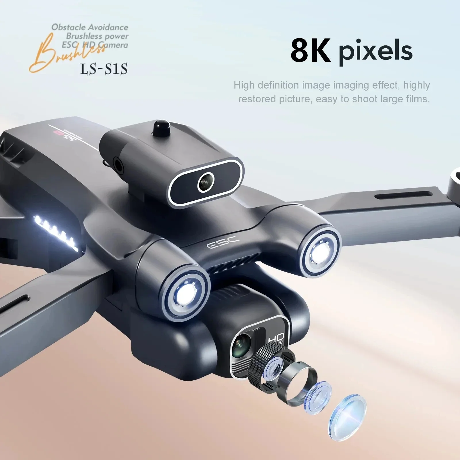 New S1S 5G GPS Drone Camera 8K - Drone Camera Mount ulasan dan harga