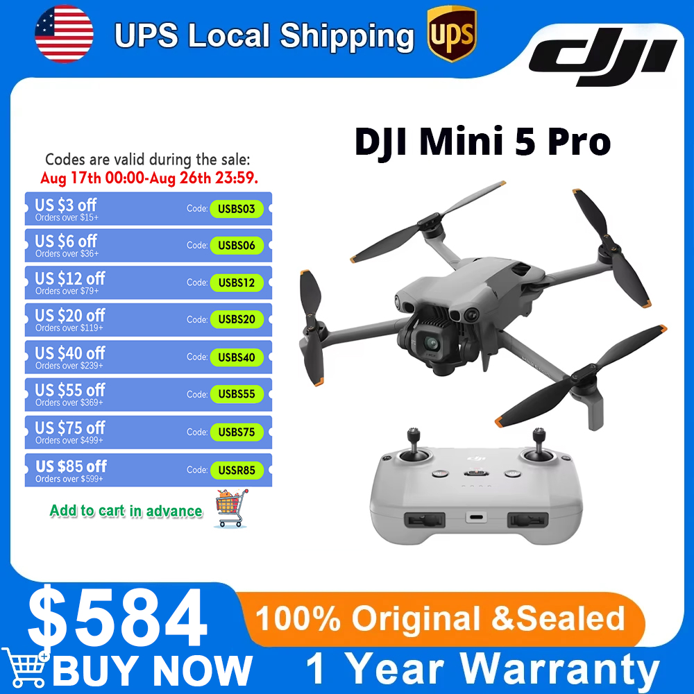 DJI Mini 5 Pro Ultralight Dron - Drone Camera Vlog ulasan dan harga