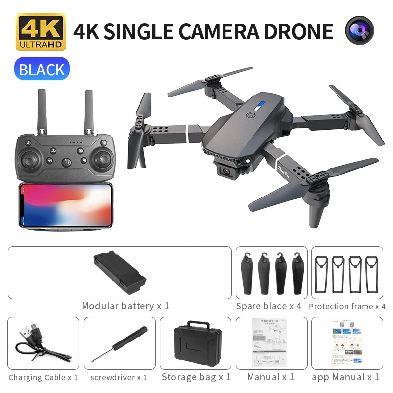 E88 ProIntelligent Folding Dro - Drone Camera Mount ulasan dan harga