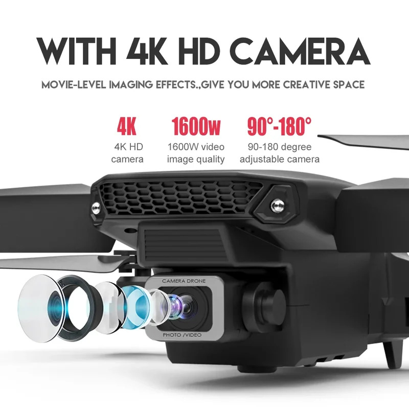 E88 ProIntelligent Folding Dro - Drone Camera Mount ulasan dan harga
