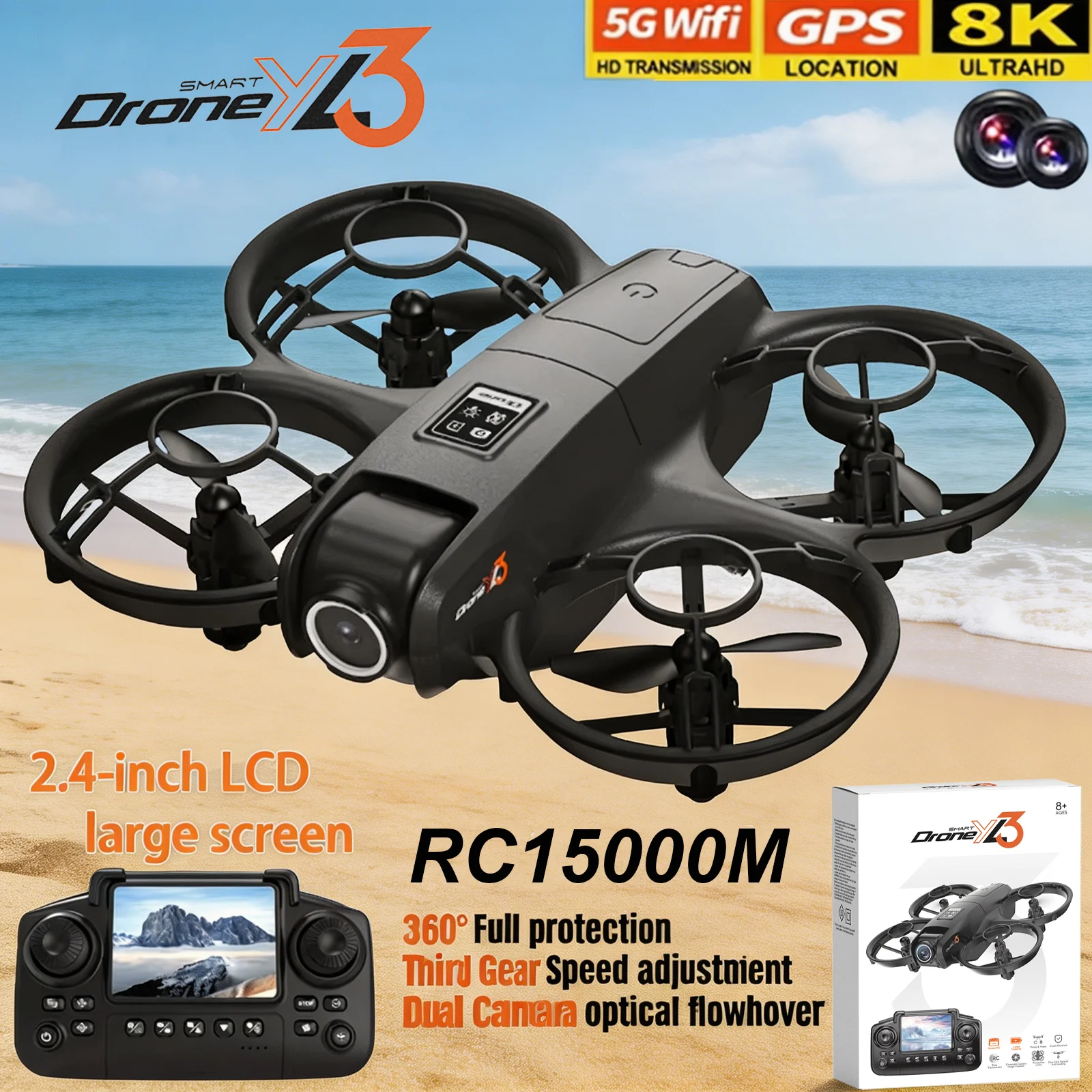 New YL3 RC Drone 8K 1080P Wide - Drone Camera Wide Angle ulasan dan harga